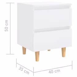 VidaXL 805864 Table de nuit et table de chevet Blanc - Vue supplémentaire 8