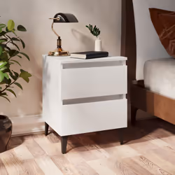 VidaXL 805869 Table de nuit et table de chevet Blanc