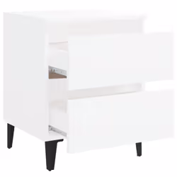 VidaXL 805869 Table de nuit et table de chevet Blanc - Vue supplémentaire 5