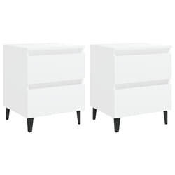 VidaXL 805870 Table de nuit et table de chevet Blanc
