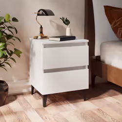 VidaXL 805870 Table de nuit et table de chevet Blanc