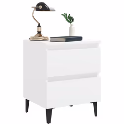 VidaXL 805870 Table de nuit et table de chevet Blanc - Vue supplémentaire 7