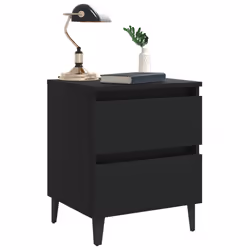 VidaXL 805871 Table de nuit et table de chevet Noir - Vue supplémentaire 5