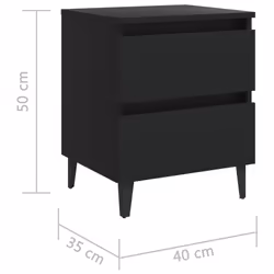 VidaXL 805871 Table de nuit et table de chevet Noir - Vue supplémentaire 6