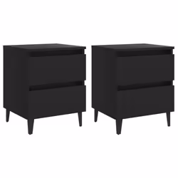 VidaXL 805872, Noir, Bois, 400 mm, 350 mm, 500 mm, 2 pièce(s)