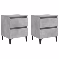 VidaXL 805878, Couleur du béton, Bois, 400 mm, 350 mm, 500 mm, 2 pièce(s)