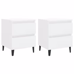 VidaXL 805882, Blanc, Bois, 400 mm, 350 mm, 500 mm, 2 pièce(s)