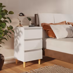 VidaXL 805887 Table de nuit et table de chevet Blanc