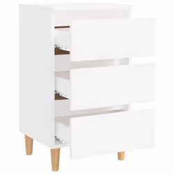 VidaXL 805887 Table de nuit et table de chevet Blanc - Vue supplémentaire 4