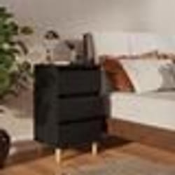 vidaXL Table de chevet avec pieds en bois noir 40x35x69 cm - TU