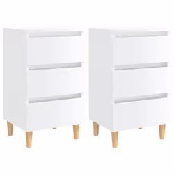 VidaXL 805900, Blanc, Bois, 400 mm, 350 mm, 690 mm, 2 pièce(s)