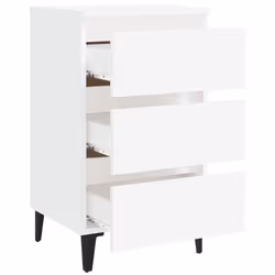 VidaXL 805905 Table de nuit et table de chevet Blanc - Vue supplémentaire 4