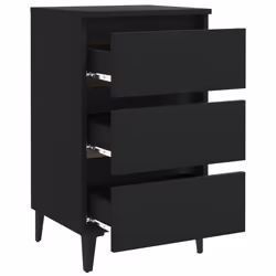 VidaXL 805907 Table de nuit et table de chevet Noir - Vue supplémentaire 6