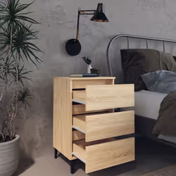 VidaXL 805911 Table de nuit et table de chevet Chêne