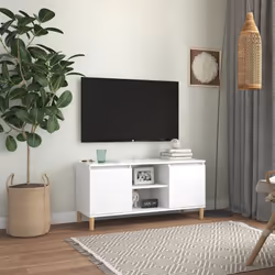 Améliorez votre intérieur avec ce meuble TV chic et bien conçu, au charme scandinave. Ce meuble TV à quatre pieds en bois est ...