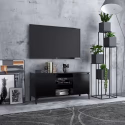 Description générale Améliorez votre intérieur avec ce meuble TV bien conçu et chic, présentant un charme industriel. Ce meub ...