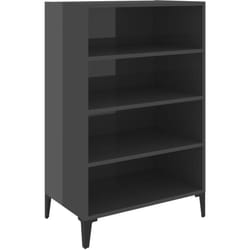 Vidaxl - Buffet Gris brillant 57x35x90 cm Aggloméré