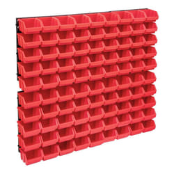 Vidaxl - Kit de bacs de stockage et panneaux muraux 96 pcs Rouge et noir