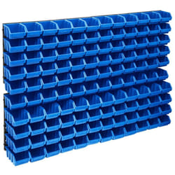 Kit de bacs de stockage et panneaux muraux 128 pcs Bleu et noir Vidaxl