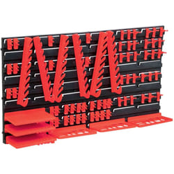 Kit de stockage avec panneaux muraux 71 pcs Rouge et noir Vidaxl