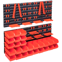 Organisez votre garage, salle de bricolage et atelier grâce à ce kit de bacs de rangement avec panneaux muraux. L'étagère fon ...