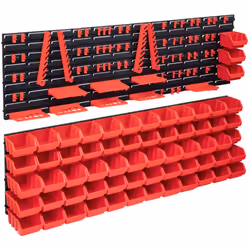 Organisez votre garage, salle de bricolage et atelier grâce à ce kit de bacs de rangement avec panneaux muraux. L'étagère fon ...