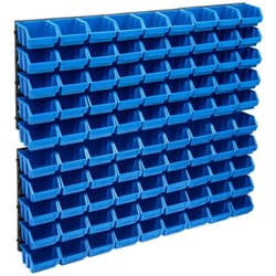 Vidaxl - Kit de bacs de stockage et panneaux muraux 96 pcs Bleu et noir