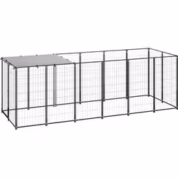 Ce chenil polyvalent est un excellent paradis de jeu en plein air pour vos chiens ! La grande cage pour chien offre un grand  ...