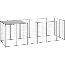 Vidaxl - Chenil Argenté 330x110x110 cm Acier