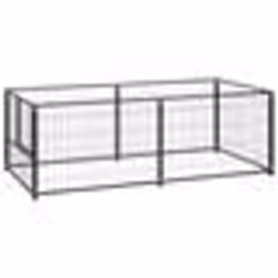 vidaXL Chenil Noir 200x100x70 cm Acier