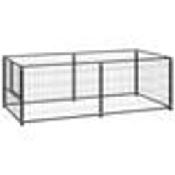 vidaXL Chenil Noir 200x100x70 cm Acier