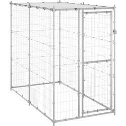 Vidaxl - Chenil extérieur Acier galvanisé avec toit 110x220x180 cm