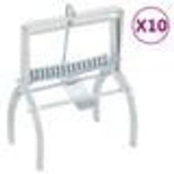 vidaXL Pièges à taupes 10 pcs Argenté Acier galvanisé
