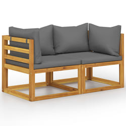 VidaXL 3068851 banc de jardin Bois d'acacia, Tissu, Polyester