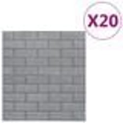vidaXL Papier peint 3D autoadhésif Briques 20 pcs Anthracite
