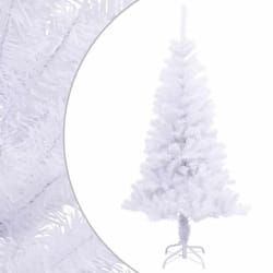 vidaXL Sapin de Noël avec Support - Blanc 120 cm