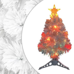 vidaXL Arbre de Noël avec fibre optique - 64 cm