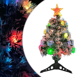 vidaXL Sapin pré-éclairé blanc/bleu 64 cm