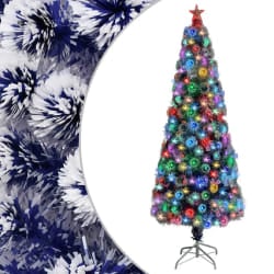 vidaXL Sapin de Noël LED Fibre Optique - 210 cm