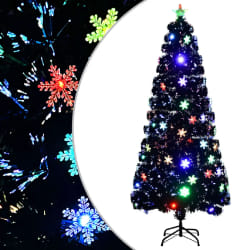 vidaXL Sapin de Noël LED et flocons de neige - 180 cm
