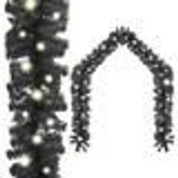 vidaXL Guirlande de Noël avec lumières LED 5 m Noir - TU