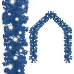 vidaXL Guirlande de Noël avec lumières LED 10 m Bleu - TU