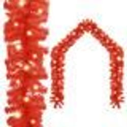 vidaXL Guirlande de Noël avec lumières LED 10 m Rouge - TU
