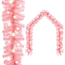 vidaXL Guirlande de Noël avec lumières LED 5 m Rose - TU
