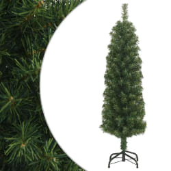 vidaXL Sapin de Noël mince avec support - Vert 120 cm