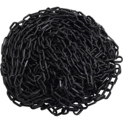 vidaXL Chaîne d'avertissement Noir 100 m Ø8 mm Plastique