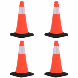 Cet ensemble de cônes de signalisation réfléchissants est parfaitement adapté à la redirection du trafic sur la route. Il peu ...