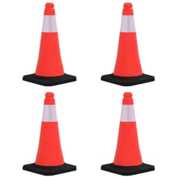 Vidaxl - Cônes de signalisation réfléchissants à base lourde 4 pcs 50 cm