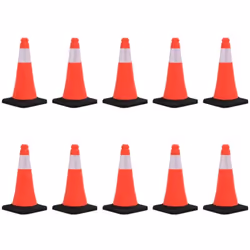DESCRIPTION GÉNÉRALE Cet ensemble de cônes de signalisation réfléchissants est adapté à la redirection du trafic sur la route ...