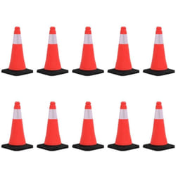 Cônes de signalisation réfléchissants à base lourde 10 pcs 50cm vidaXL
